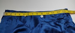 Art Deco 30s Chinese Silk Pants 1920s Antique Embroidery Royal Blue High Waist