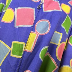 Vintage David Brown California Geometric Maxi Dress Art Teach 80s 90s Size L