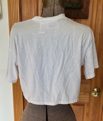 Vintage 1980s Electric Dance Body Wear by Gitano Crop Top T Shirt Purple One Sz