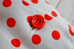 Vintage 70’s 100 Parkhouse Dallas Polka Dot Swing Dress XXS Rockabilly Mod MCM