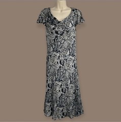 Vintage 90s Y2K 100% Silk Floral Paisley Dress Large Hawaiian Fairy Charter Club