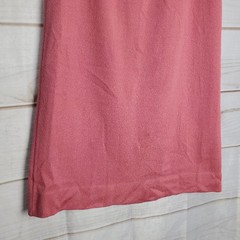 Vintage 70s Dalton Terry Cloth Pink Midi A-Line Elastic Waist Skirt Size 12