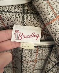 Vintage 70s Gray Plaid Checked Blazer Jacket