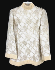 VTG Francesca Damon Sweater Size 12 Retro 60s 70s Italy Wool Blend
