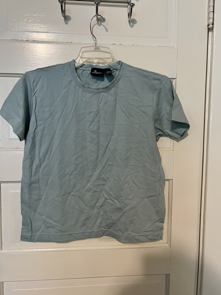 Liz Sport Vintage 80s Liz Claiborne Women L T-Shirt Embroidered Collar Cotton