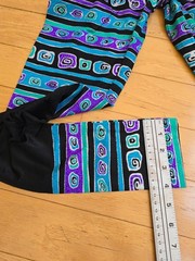 vintage 90’s | purple abstract print maximalist festival leggings | WMS S
