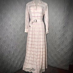 1970s Solo San Francisco Vintage Lace Prairie Cottagecore Maxi Dress