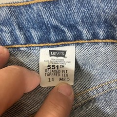 Vintage Levis 551 Relaxed Fit Tapered Leg Jeans Womens 14 M Blue Medium Wash NWT