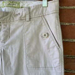 Vtg 90s/Y2K Abercrombie Khaki Chino Size 4 Low Rise Preppy Distressed Cuffed