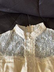 GUNNE SAX 1970s ETHEREAL VINTAGE COTTON LACE EDWARDIAN PRAIRIE BOHO WEDDING GOWN