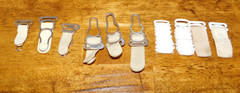 Lot of 10 Vintage Lingerie Metal Garter Belt Clips Buckles