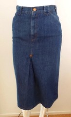 Vintage 1970s Ralph Lauren Polo Western Wear Denim Jeans Skirt Size 8 26″ Waist