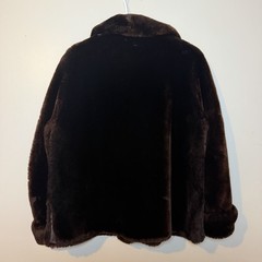 Vintage 50s 60s Mouton Fur Coat Womens Large Brown Sheared Beaver Fur Old Money