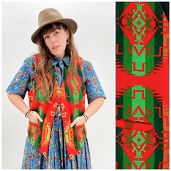 Vintage RARE Pendleton Southwestern Wool Vest | Size S Unisex OR M-XL Women’s