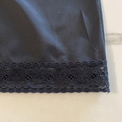 Vintage Vanity Fair Full Slip Size 34 22”/40 Black W/ Lace Made In USA