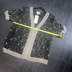 Laurence Kazar MJacket Silk Beaded Short Sleeve Women’s Plus 2X NWT Dead stock