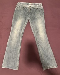 Vintage 90s Y2K Route 66 Low Rise Flare Jeans Blue Denim Stretch 12 Curvy Fit
