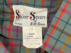 VTG 60S 70S WOMENS SMALL STRIPED UNIFORM BUTTON FRONT ROCKABILLY SCOOTER DRESS