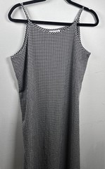 VTG Amy Too Gingham Midi Slip Dress 90s Grunge Cottagecore Spaghetti size 18.5