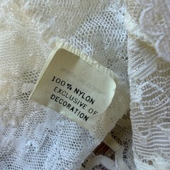 Vintage Cinema Etoile Ivory Lace Baby Doll Nightgown Shirt