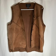 Vintage Selene Sport Suede Leather Vest Cowgirl Hippie Festival Grunge