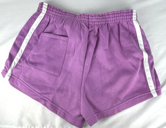 Unworn Vintage Active Wear Purple Gym Sweat Shorts Womens M Pull On Athletic USA