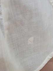 Antique Edwardian 1930s White Cotton Lace Blouse High Neck Semi Sheer/ Display