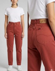 Vintage 90’s Lee Terracotta High Waist Cotton Mom Jeans Made In USA Size 28×28