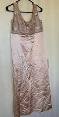 Custom 1960s Hostess Party Cocktail Gown Brocade W/Beaded Made By Chan