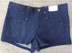Vintage Maverick Jeans Denim Short Shorts Cowgirl Festival Size 5 27.5 Waist