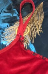 Rare Vintage Y2K Victorias Secret Country Red Velvet Lace Trim Cami Camisole Top
