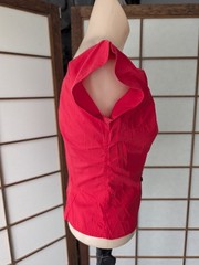 Vtg Best & Company 5th Ave Red Cotton 1930s/40s Top Blouse Pin-up Sz XS/S LOOK