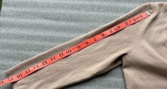 Vintage Ann Taylor Silk Blend V-Neck Button-up 3/4-Sleeve Cardigan, Tan XS