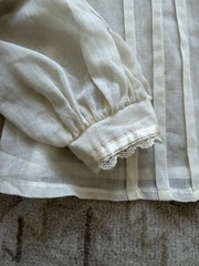 Vintage Gunne Sax Gunnies Jessica McClintok Cream Lace Blouse Prairie Floral