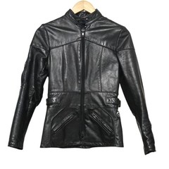 Vintage Taurus By Drospo Black Motorcycle Style Genuine Leather Women US 6