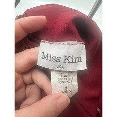 Miss Kim USA Merlot Sleeveless Vneck Floorlength Vintage 3113 Dress Size Small