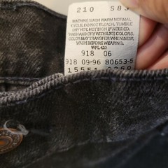 Vintage Levi’s 551 Relaxed Tapered Size 12 Made in USA 1996 Black Washed