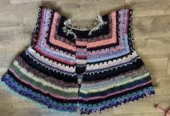 Vintage Handmade Crochet Knit Sweater Jacket OOAK Free Size