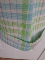 Vintage 70s Women’s Plaid Green Blue Pink White Polyester Leisure Suit