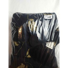 Karin Stevens Vintage Maxi Dress Black Gold Leaf Embroidery Velvet Collar Sz 14