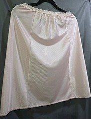 Lorraine Half Slip Bias Cut Vintage Nylon Lace Waistband Waist 28″-34″ L 25″