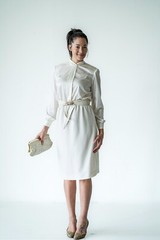 Versatile Vintage Classic 80’s Ivory Dress, S/M
