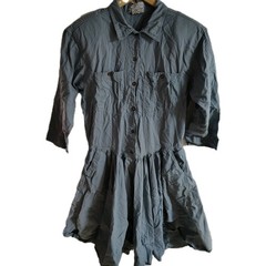VTG 80s Venezia Sportswear 100% Cotton Shirt Dress Shoulder Pad S-14 Momcore