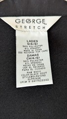 GEORGE Stretch Black Wrap Robe / Loungewear Dress S (4/6) Knit Satin Trim