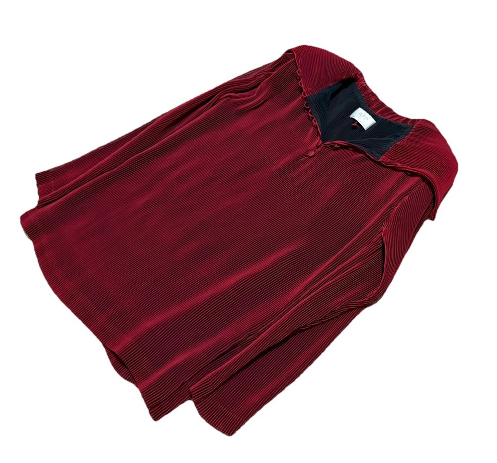 Vintage High End Bergdorf Goodman Designer Lesleigh Evening Top 10 Blouse Red