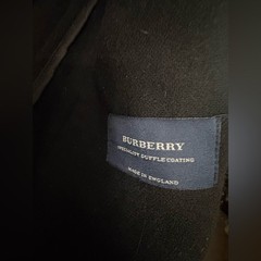 VTG Burberry London Wool Mini Duffle Coat Black Toggle Hooded Size 8XM Excellent