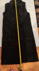 BLACK Sheepskin FULL LENGTH COAT LARGE Shearling