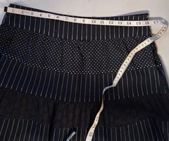 Candies Vintage Womens Size 7 Tiered Black Polka Dot Striped Floral Lace Trim