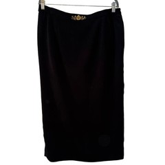 NWOT Vintage Black Floral Embroidered Embellished Pencil Skirt Women Plus Sz 18