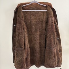 Vintage 70s Genuine Shearling Coat 100% Lambskin Brown Made in Uruguay Size 38 M